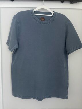 Common People Mens Ribbed Texture Crew Neck T-Shirt
Blue Size S